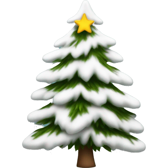  actual white fir christmas tree isolated.  emoji