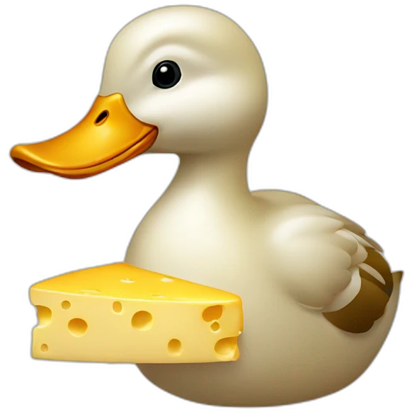 duck eating cheese emoji