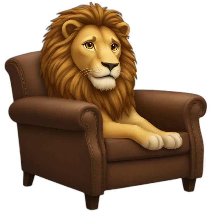 Lion on a recliner emoji