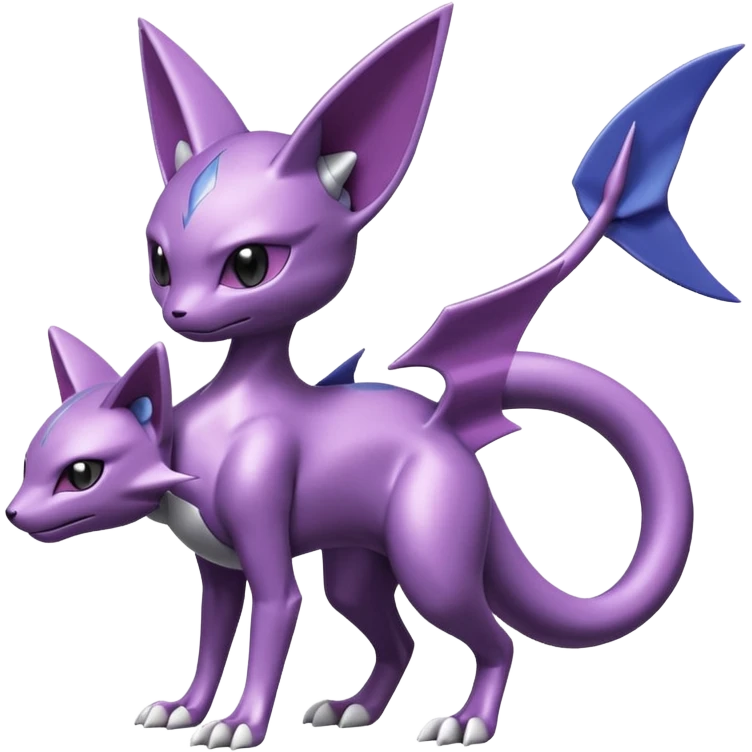 Miraidon-Sharpedo-Genesect-Espeon-Mewtwo-Fakémon-hybrid-creature (full body)  emoji