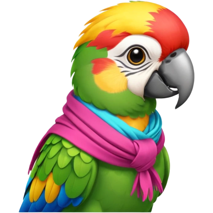 parrot with scarf emoji