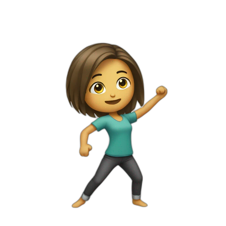 Fille qui fait un dab emoji