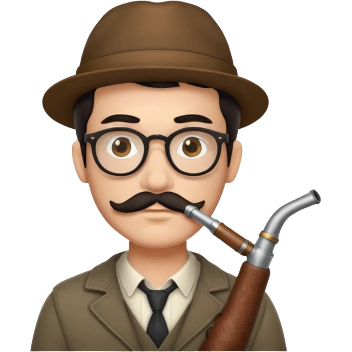 Hipster pipe emoji