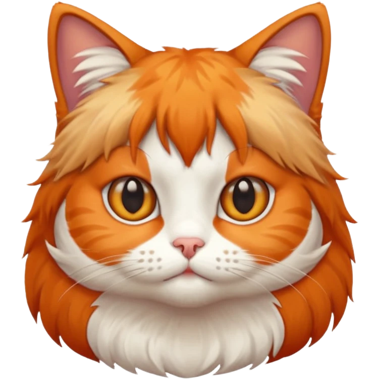 cat with bangs hair emoji