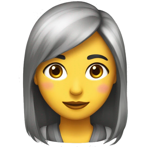 chica pelinegra lacia y enojada emoji