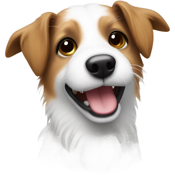 Cute long haired jack russel  emoji
