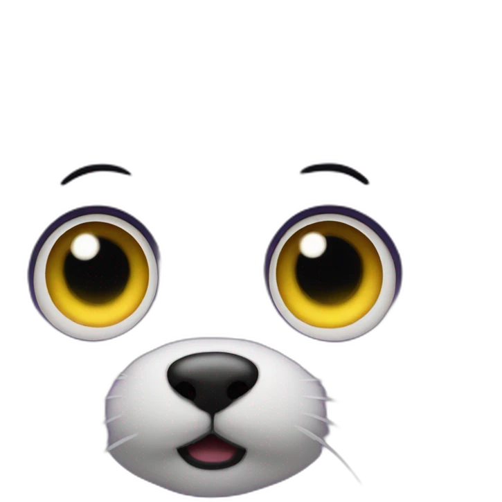 purple fur ball only with eyes emoji