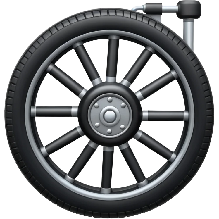 pneumatic wheel with landing gear emoji