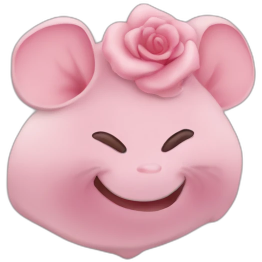 Souris rose emoji