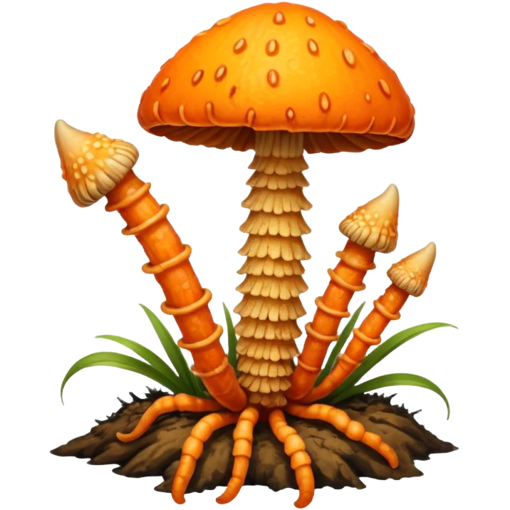 Cordyceps (orange mushroom) emoji