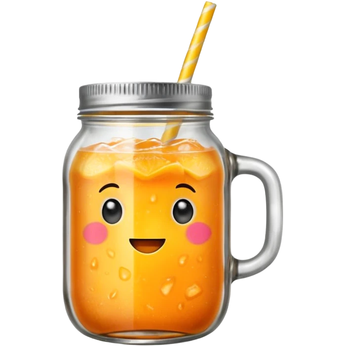 Mango drink in a mason jar  emoji