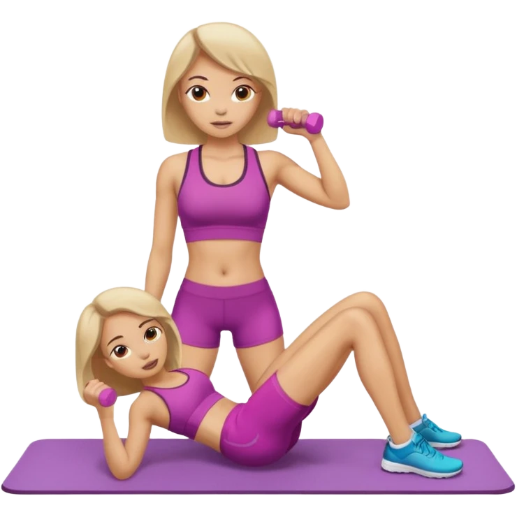 girl working out abs workout  emoji