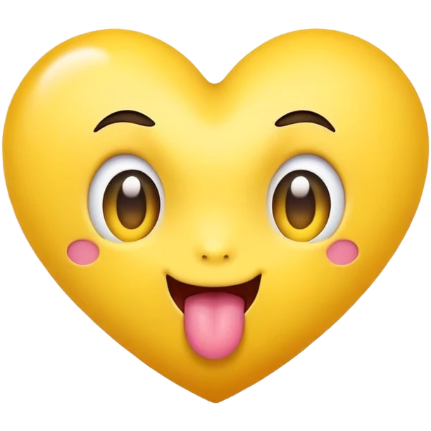 heart eye emoji with toungue out emoji