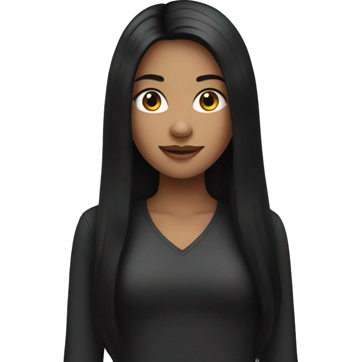a girl with long black hair  emoji