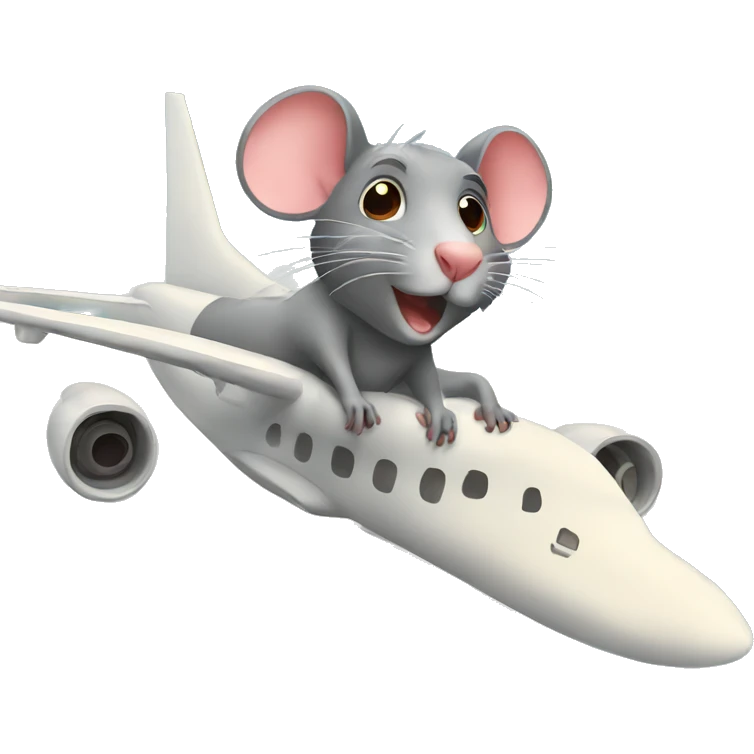 rat on an airplane emoji