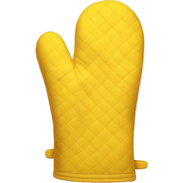 Realistic yellow oven mitt emoji
