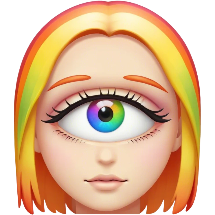 rainbow eye emoji