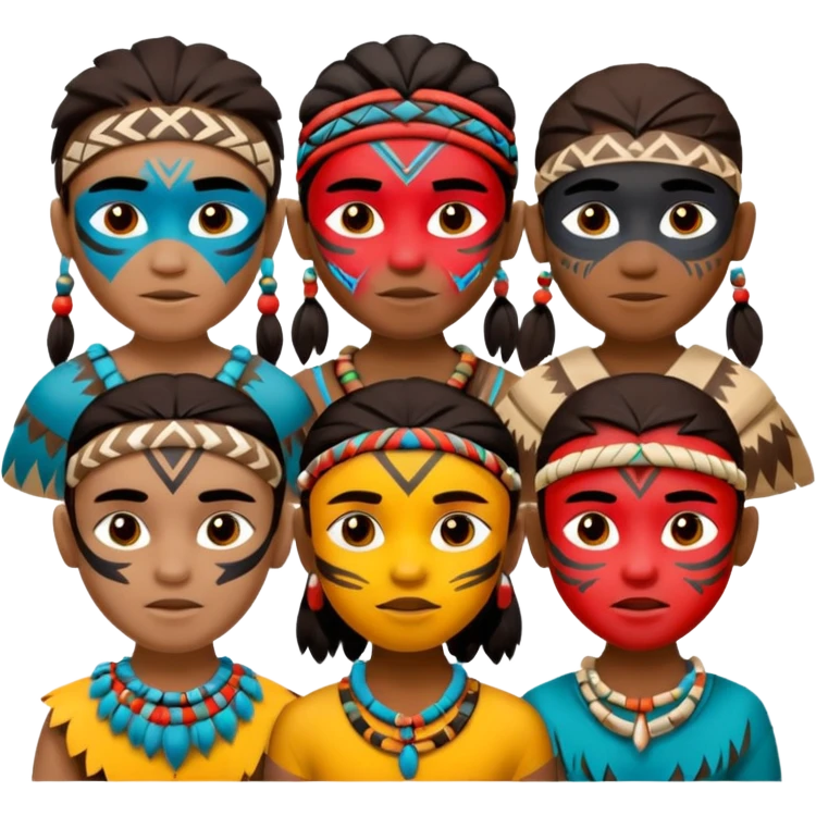 tribals in tribal colors emoji