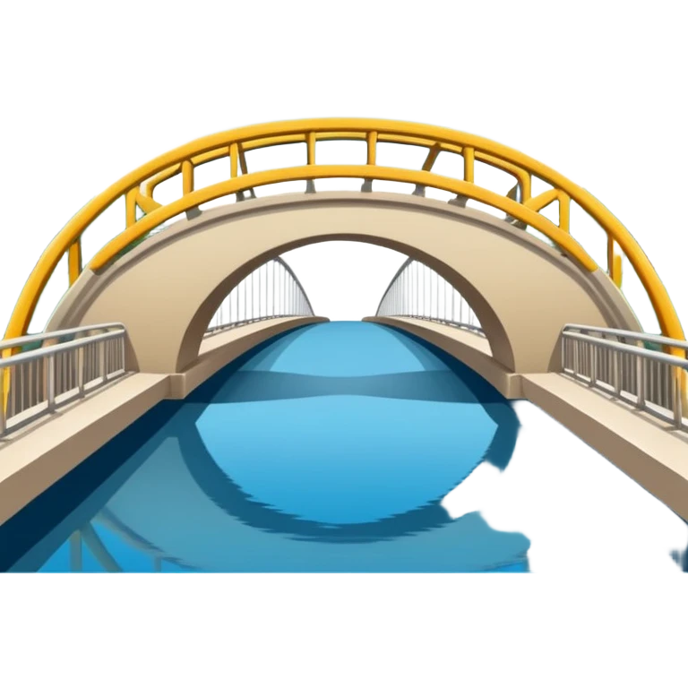 simple playful bridge with the text 'HASD' standing on the bridge, clear and readable, emoji style emoji
