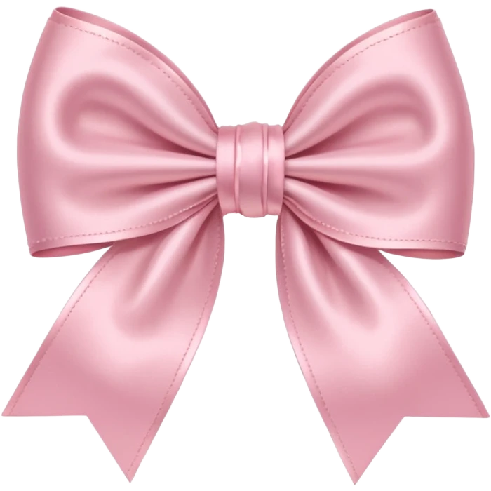 Cute pastel pink bow emoji