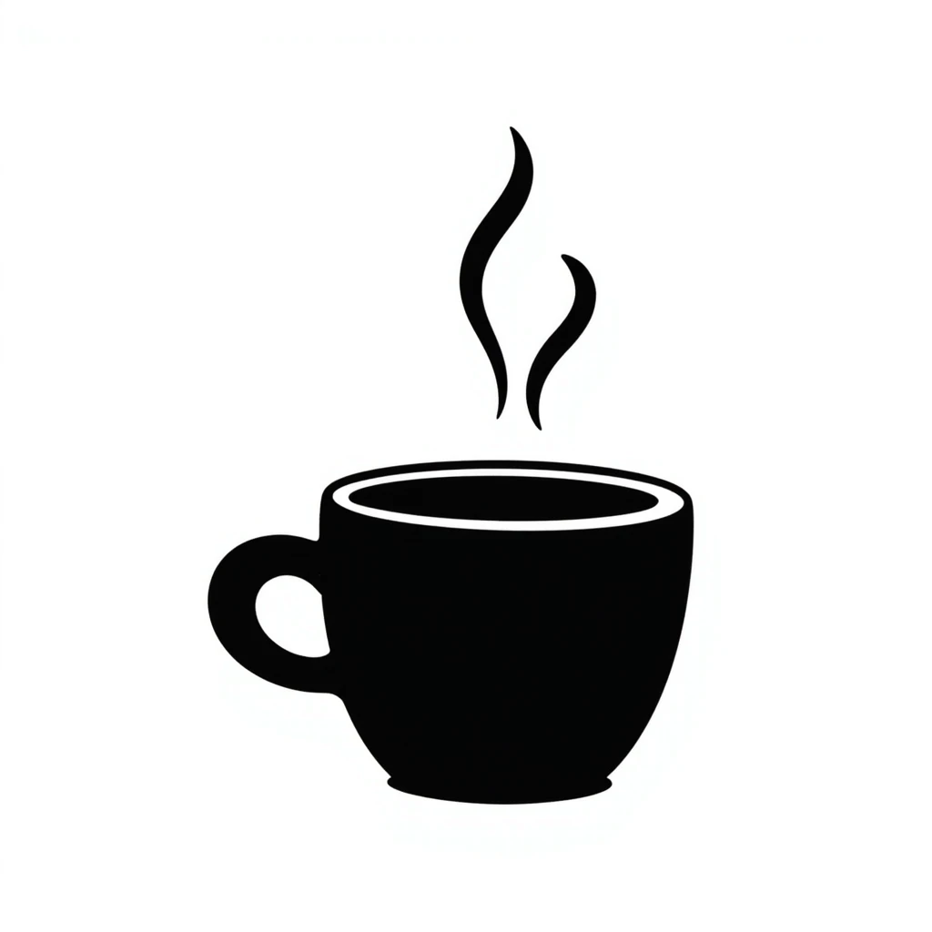 Coffee cup with steam emoji