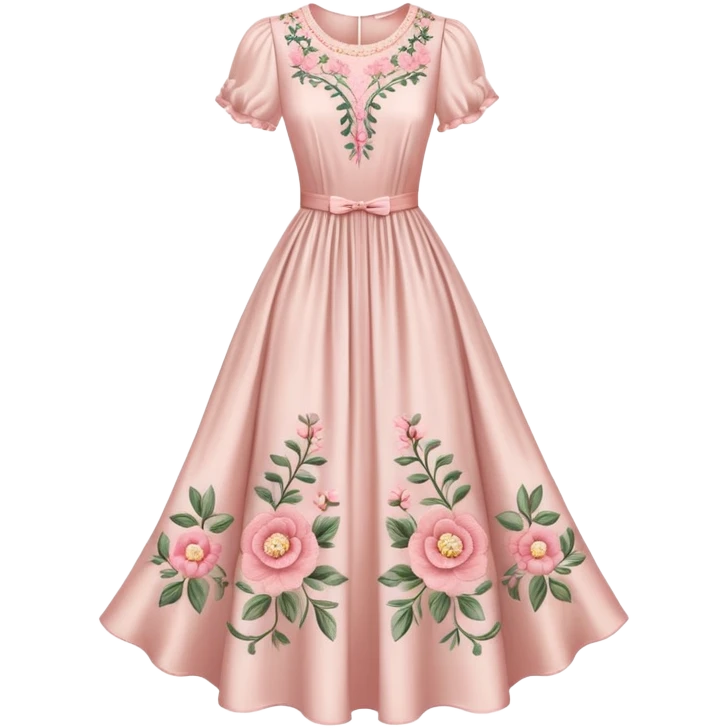 Vintage pale pink dress emoji