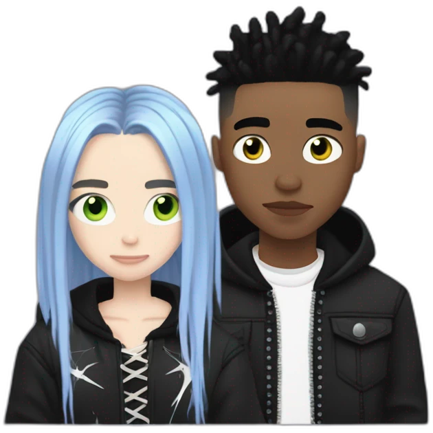 Billie eilish and xxxtentation emoji