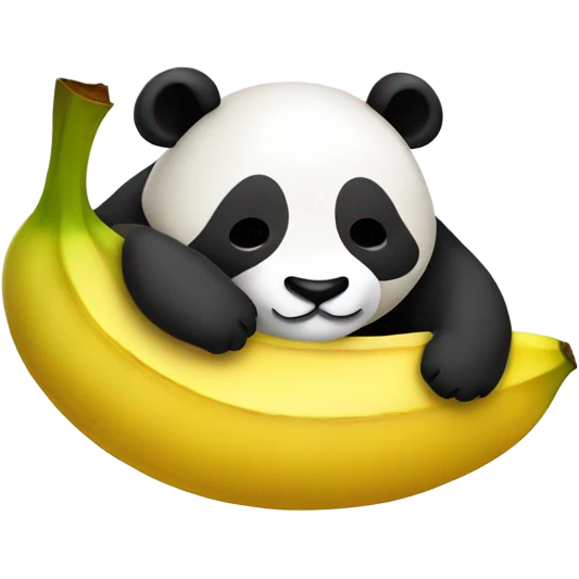 panda sleeping on a banana peel emoji