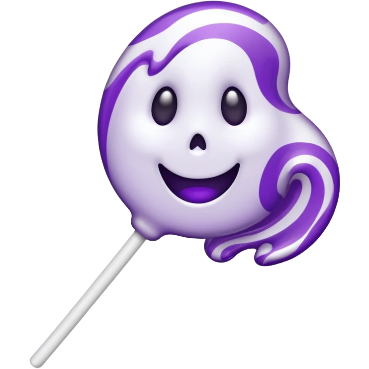 ghost lolipop purple and white emoji