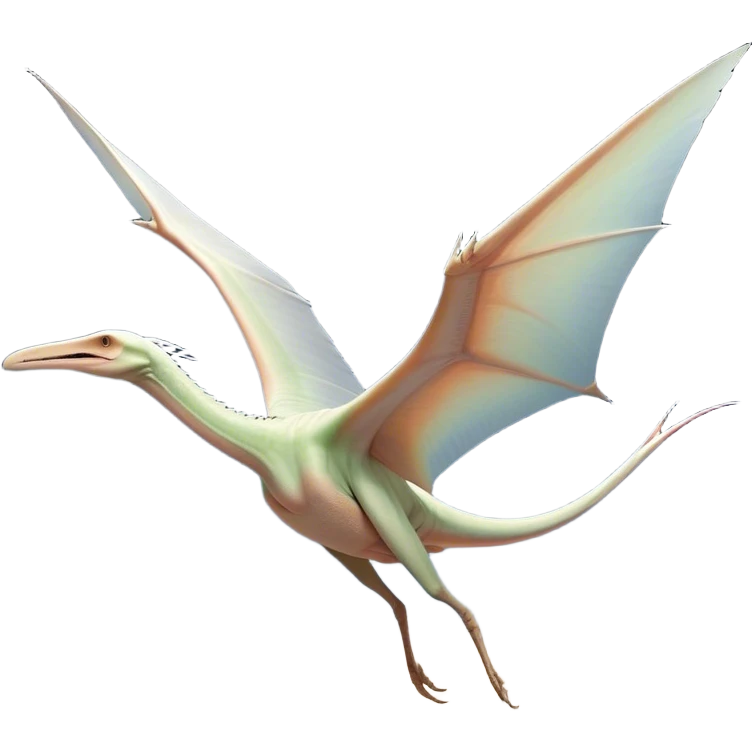 Beautiful and Majestic Pterodactyl Portrait Emoji, Head and body rendered in serene repose with a gentle, content smile, showcasing a slender, aerodynamic form with expansive wings gently folded and eyes softly closed in tranquil slumber, Simplified yet exquisitely endearing features, highly detailed, glowing with a soft, drowsy celestial light, high shine, relaxed and utterly majestic, stylized with an air of timeless aerial splendor, soft glowing outline, capturing the essence of a beautiful and majestic Pterodactyl that embodies the pure grace of prehistoric flight! emoji