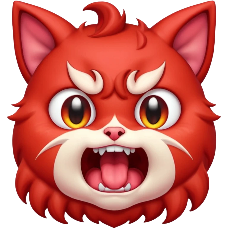  angry rage screaming loudly cryjng emoticon kawaii kitten devil very angry emoji