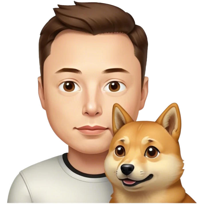 Илон Маск с Doge emoji