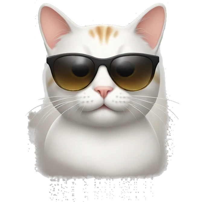 Cat with sunglasses emoji