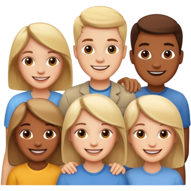 A beautiful crowd of white people emoji