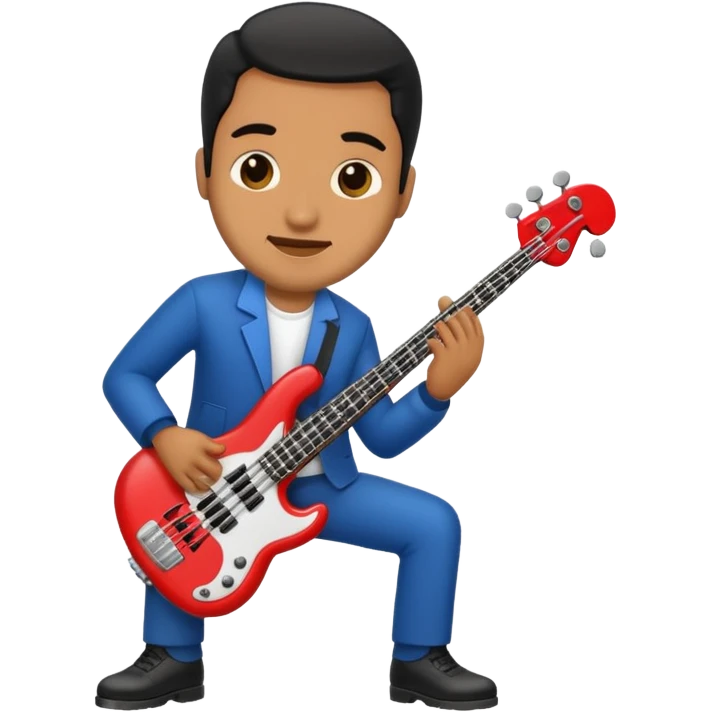 afraican american jass bass player emoji