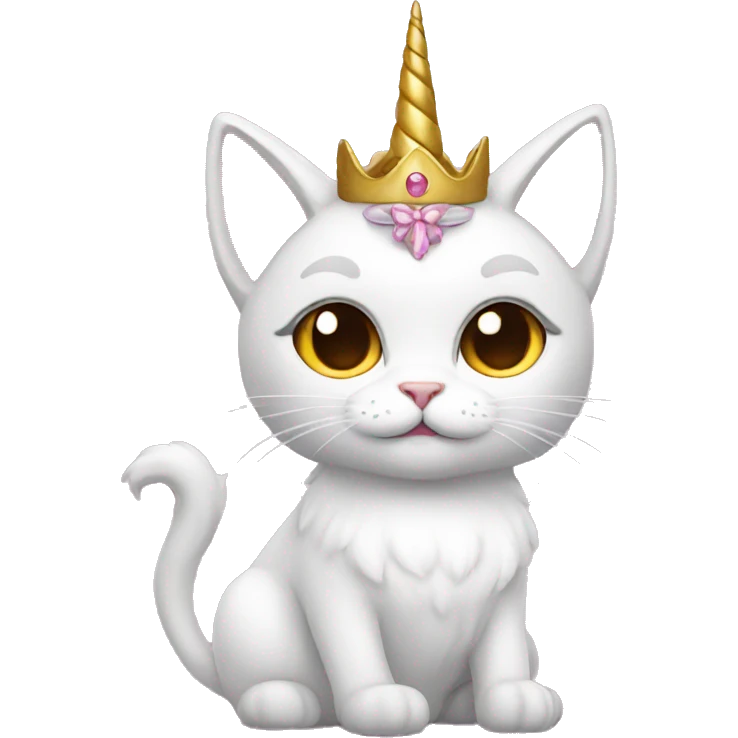 princess-cat with unicorn horn emoji