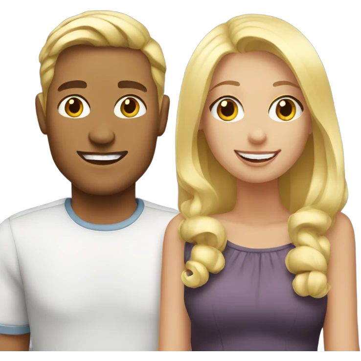 Blonde couple  emoji