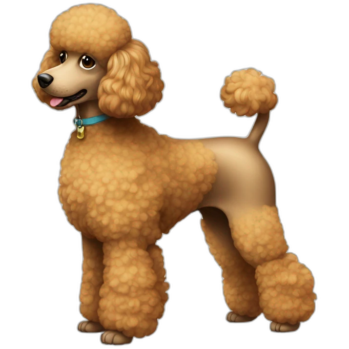 Dog Standart Poodle full body emoji