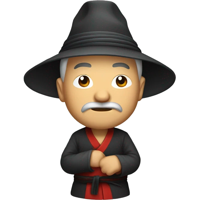 Old chinese kung-fu master with hat emoji
