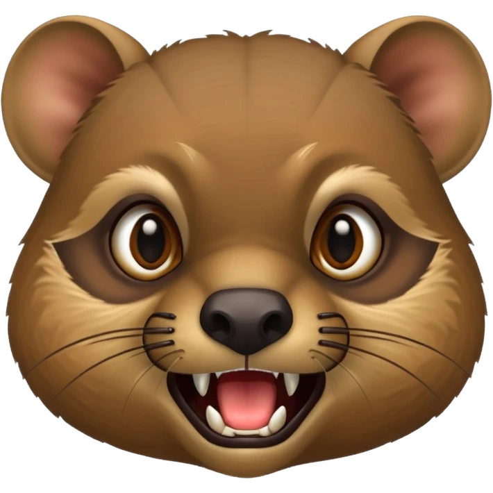 hyrax with visible fangs emoji