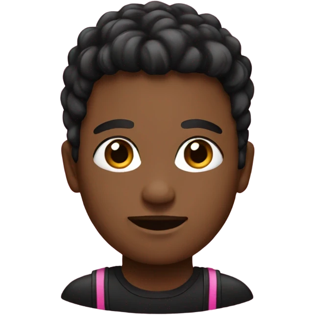 black and pink emoji