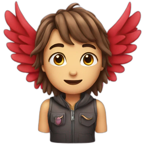 Heart wings emoji