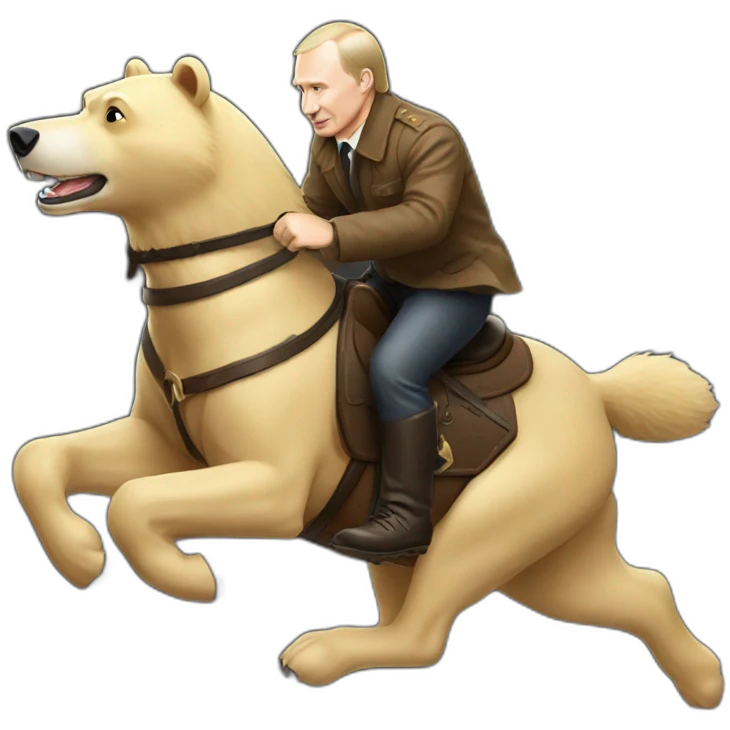 Putin ridding a bear emoji