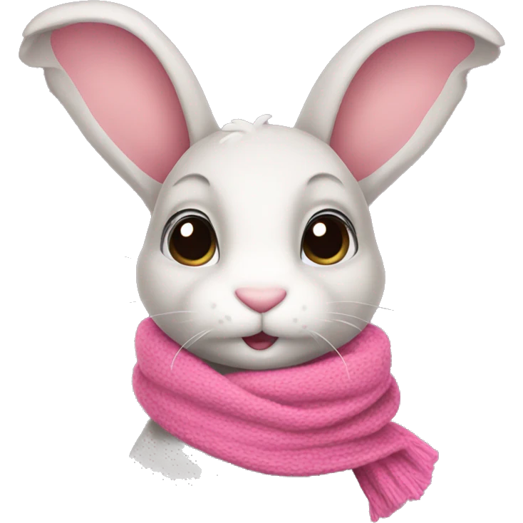 bunny with pink scarf emoji