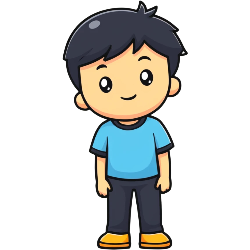 boy standing still emoji