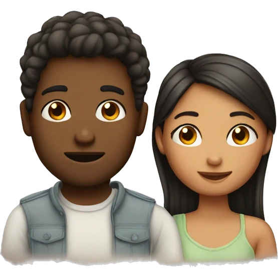 Couple in love. A girl and a boy emoji
