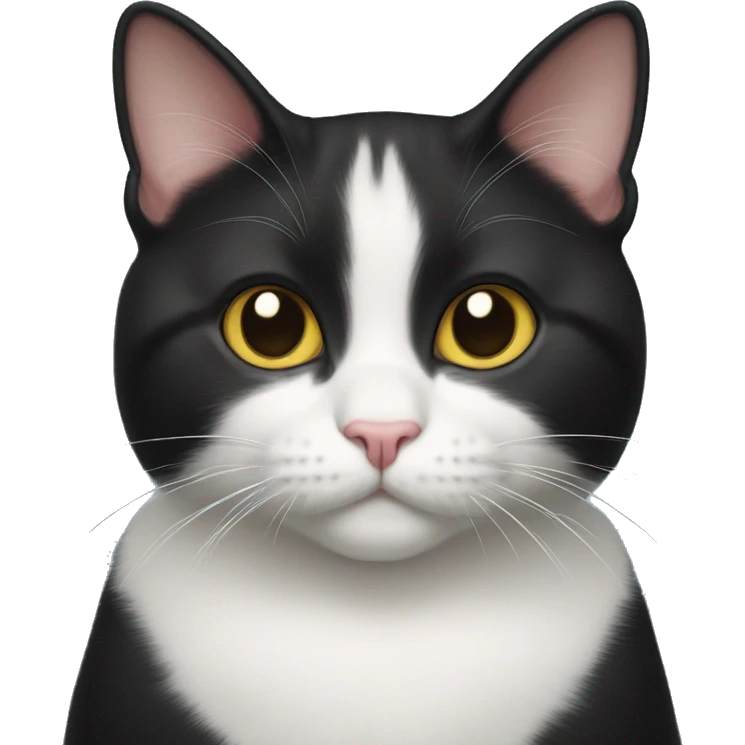 Chonky tuxedo kitty emoji
