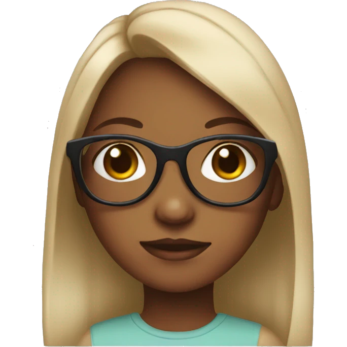 girl with glasses emoji
