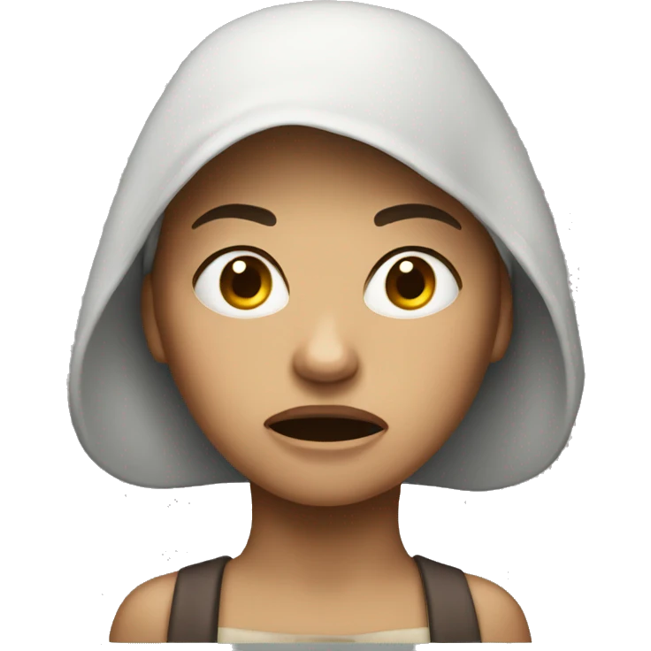 Angry woman with bonnet emoji