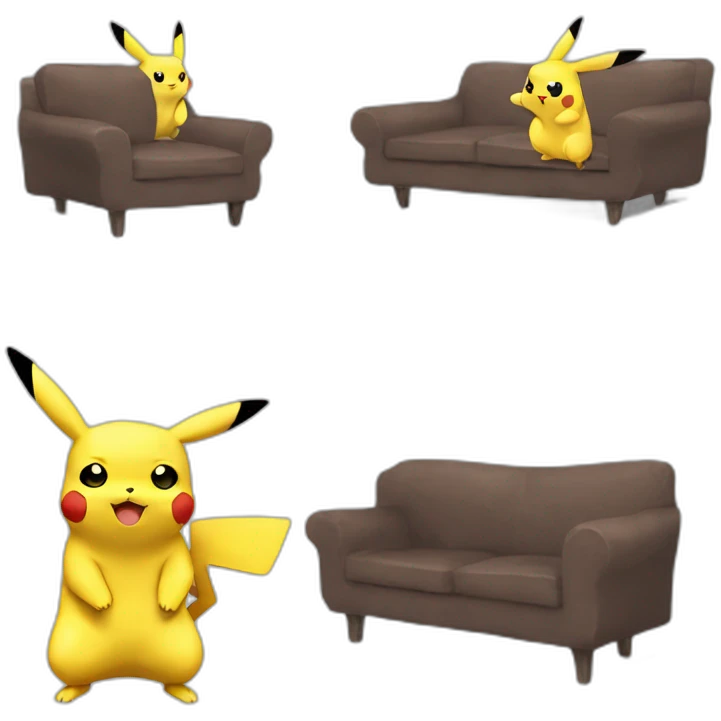 Pikachu sur noctali emoji